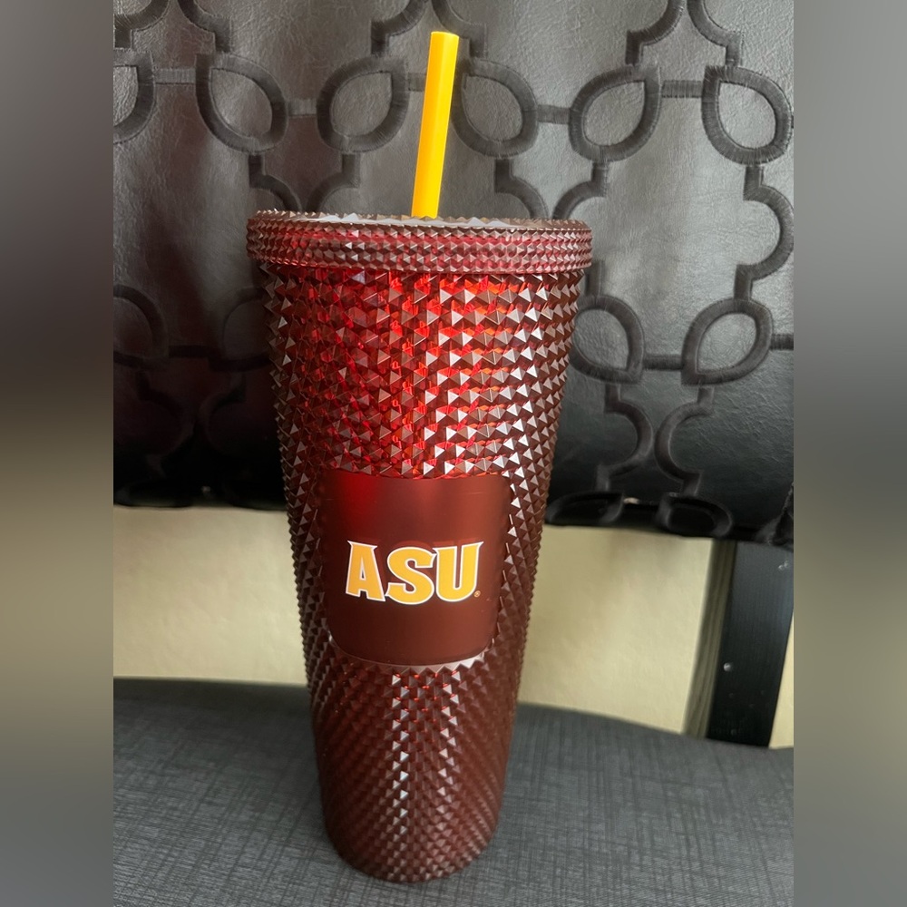Starbucks ASU Tumbler with Yellow Straw